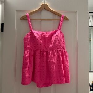 Lilly Pink Eyelet Sleeveless Top